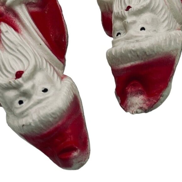 2 Vintage Irwin Standing Christmas Santa Claus w Gifts & Toy Sack Plastic 4" - Picture 11 of 16